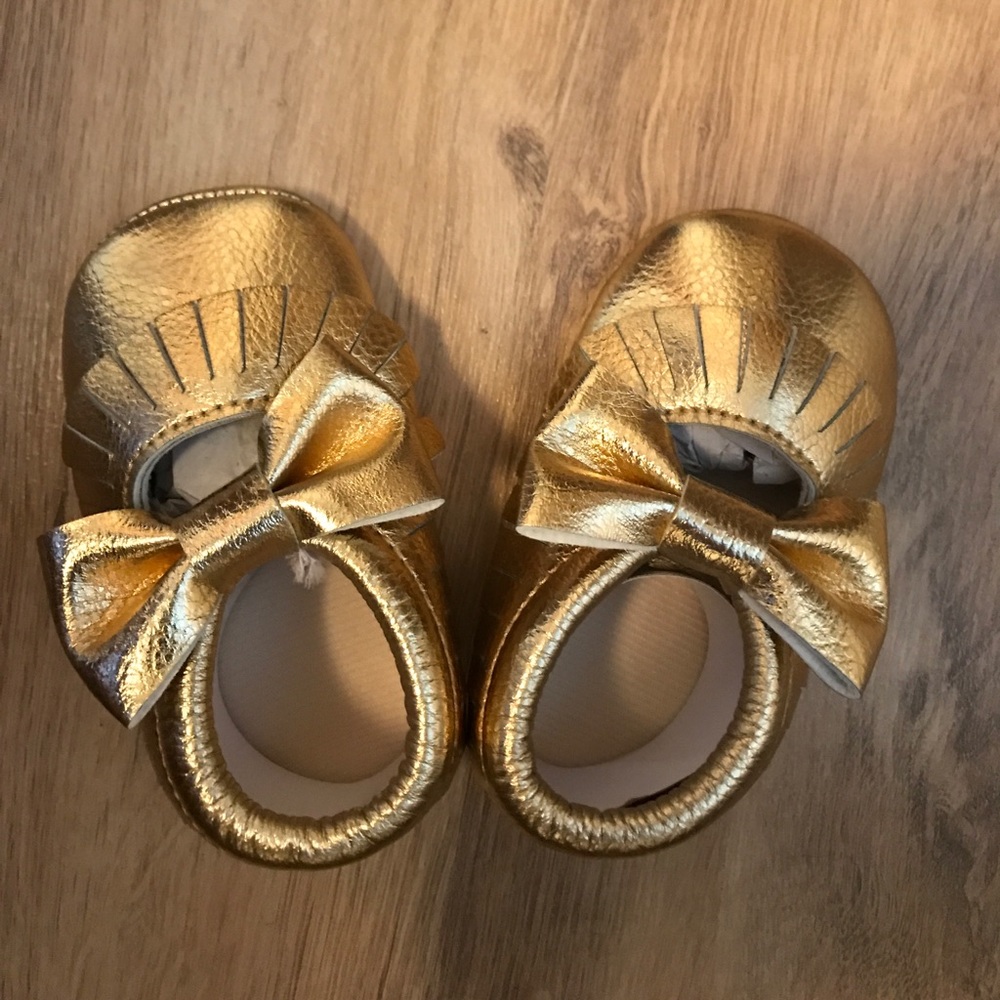 12-18 Month Gold Baby Girl Shoes